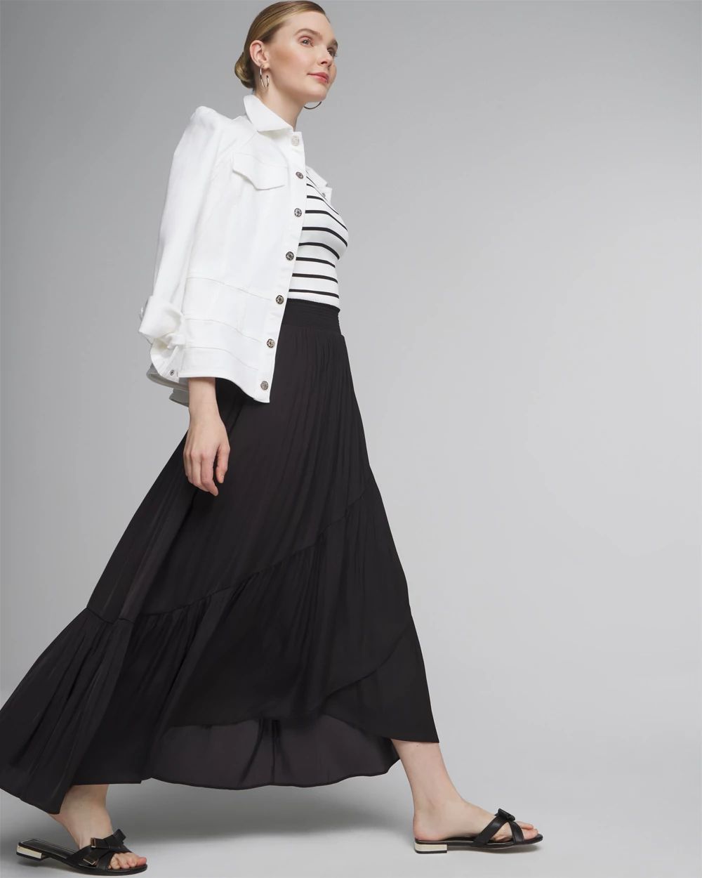 Ruffle Midi Skirt | White House Black Market